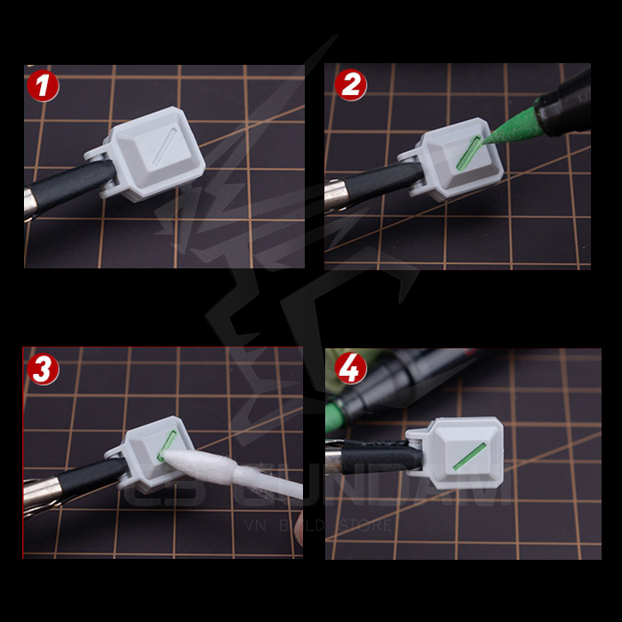 BÚT SƠN VẼ MÔ HÌNH GUNDAM CAO CẤP ĐẦU LÔNG GUNDAM MARKER HOBBY MIO TOOL METALLIC COLOR - MÀU KIM LOẠI