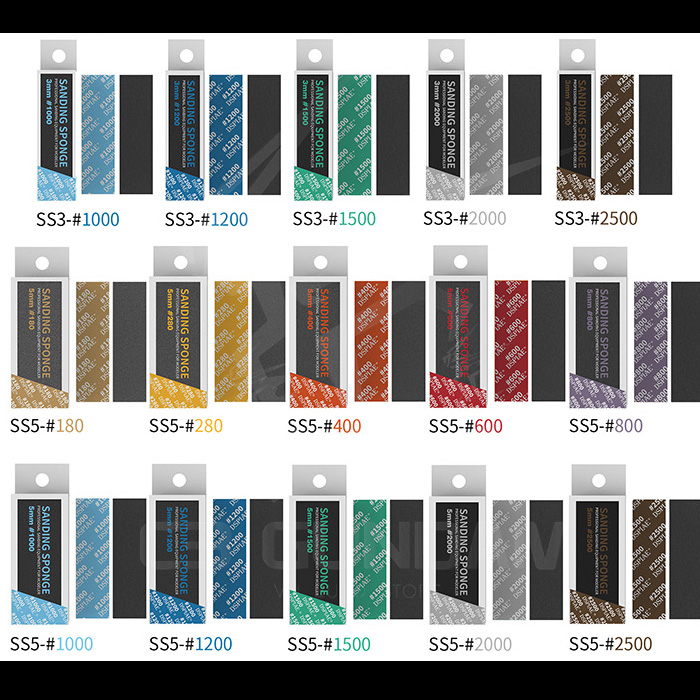 DỤNG CỤ MÔ HÌNH GUNDAM GIẤY CHÀ NHÁM XỐP DSPIAE 3MM SS-S02 75x25mm #1000 #1200 #1500 #2000 #2500