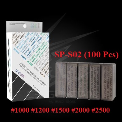 DỤNG CỤ MÔ HÌNH GUNDAM GIẤY CHÀ NHÁM DSPIAE 3MM SP-S01 SP-S02 (100PCS) 75x25mm #180 #280 #400 #600 #800#1000 #1200 #1500 #2000 #2500