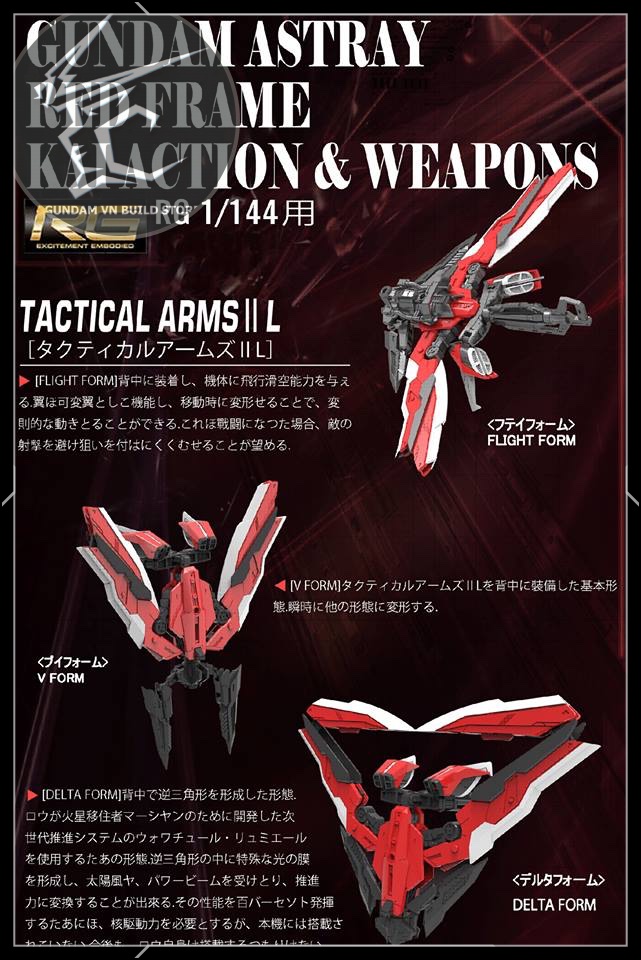 BTF RG 1/144 TACTICAL ARMS ASTRAY RED FRAME KAI WEAPON