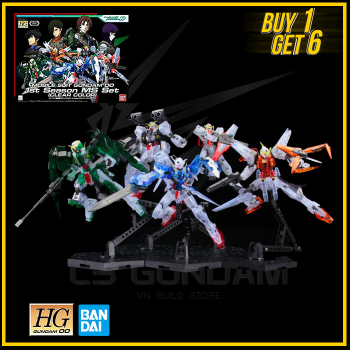 HG00 1/144 MOBILE SUIT GUNDAM 00 1ST SEASON MS SET [CLEAR COLOR]