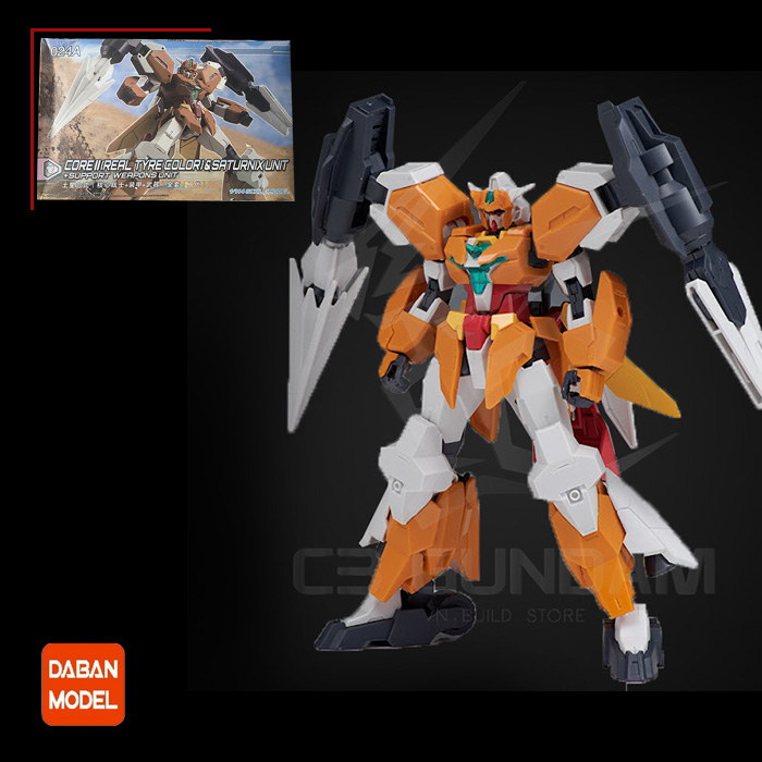 HG DABAN 1/144 024A CORE II GUNDAM (REAL TYPE COLOR) & SATURNIX UNIT + SUPPORT WEAPONS UNIT