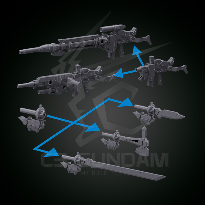 HGBC 30MM 1/144 W-01 OPTION WEAPON 1 for ALTO CUSTOM PART