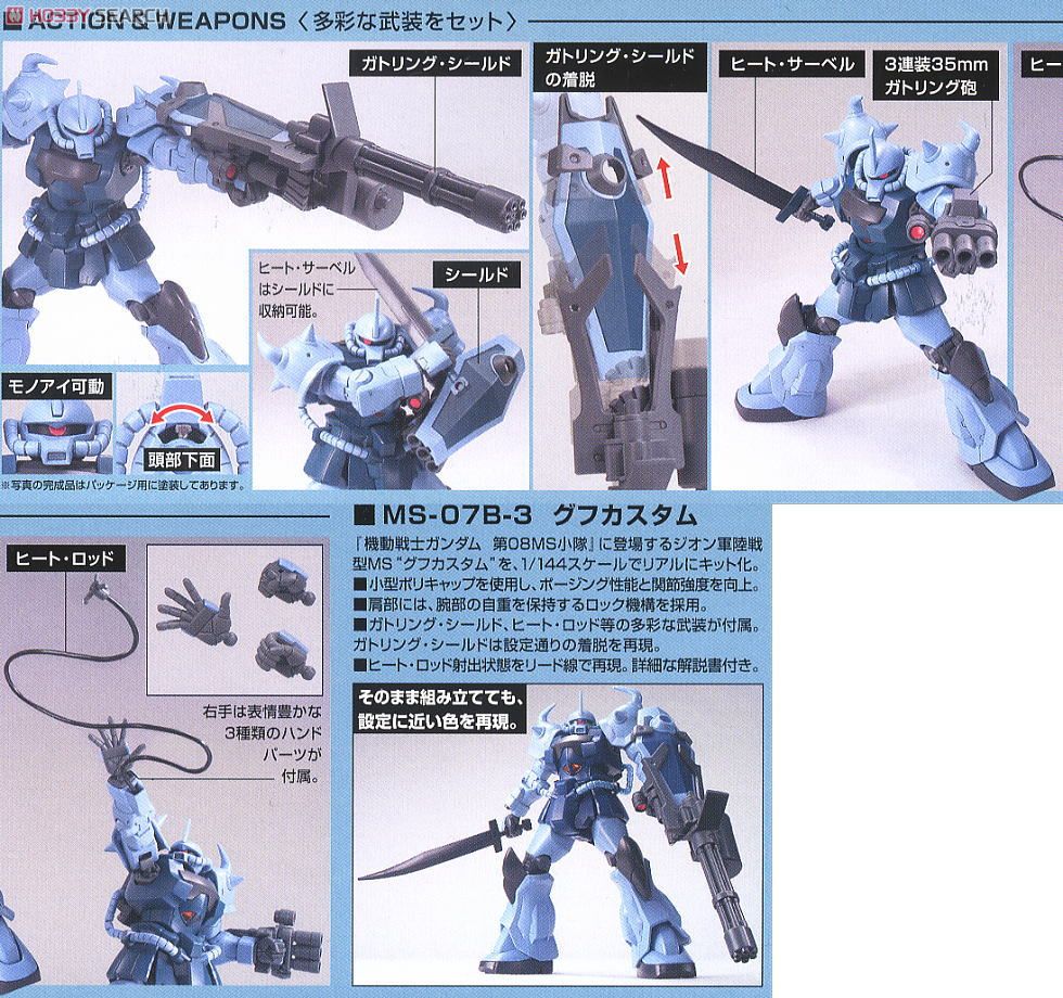HGUC 117 1/144 MS-07B-3 GOUF CUSTOM
