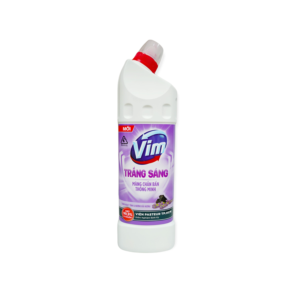 Tẩy Toilet Vim Trắng Sáng Than Hoạt Tính Và Hương Oải Hương 880ml