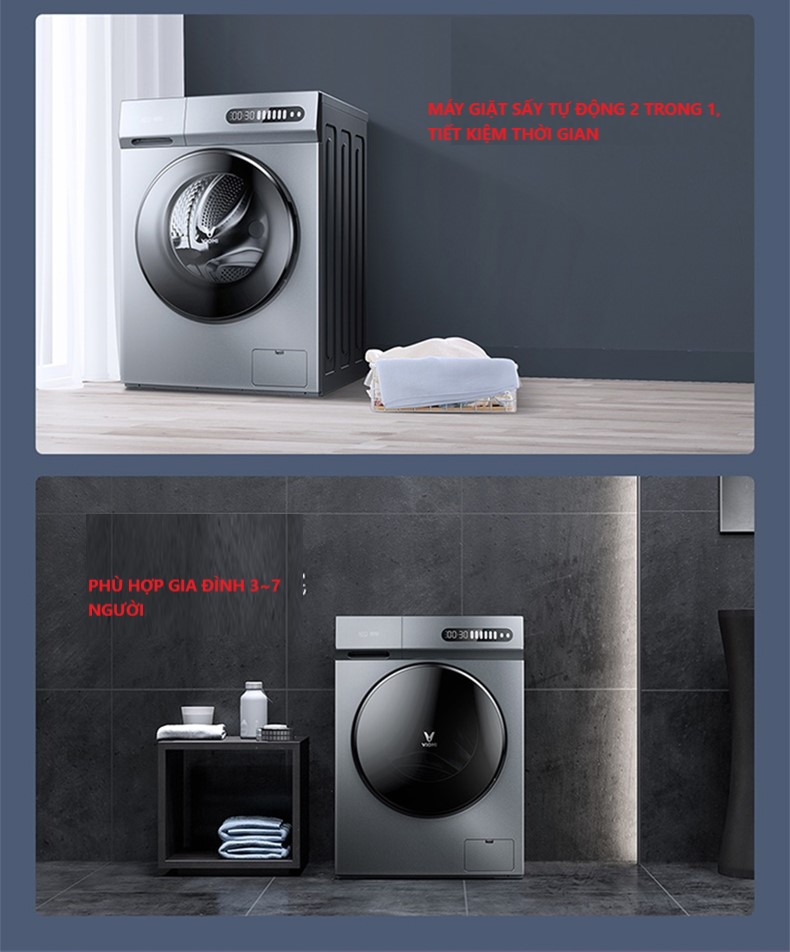 Máy giặt Xiaomi 10Kg Sấy 6Kg (WD10FM)