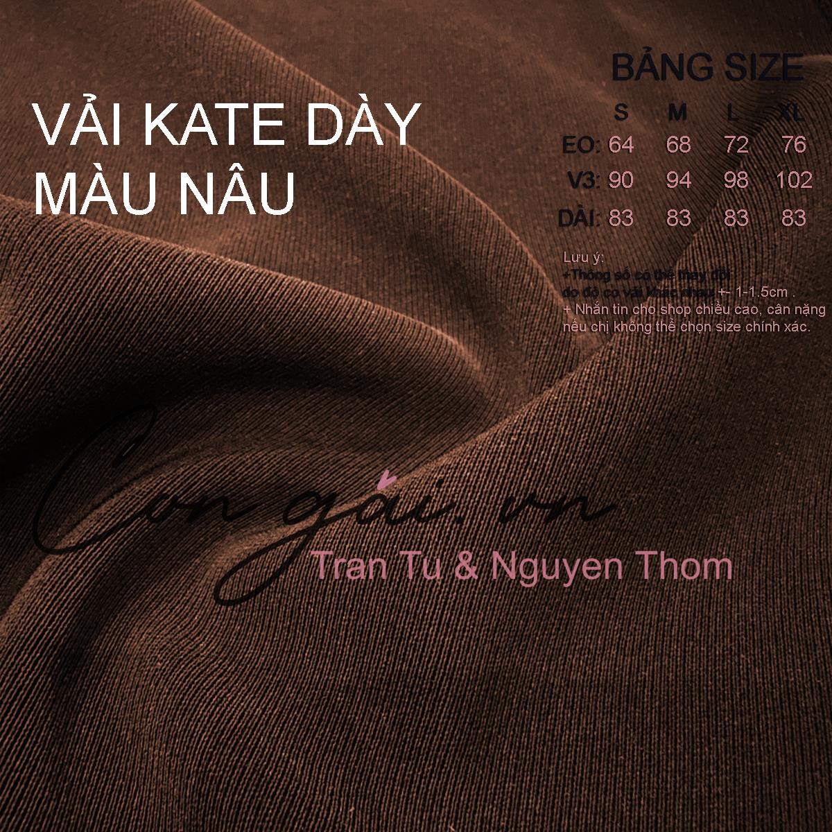 Chân váy bút chì dài cạp cao congaivn CVDCC vải kate dày co giãn nhiều màu