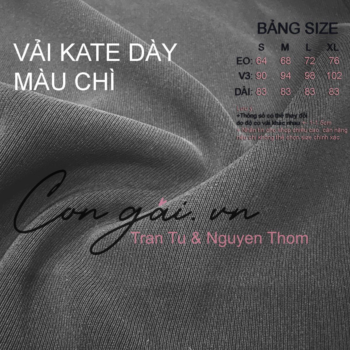 Chân váy bút chì dài cạp cao congaivn CVDCC vải kate dày co giãn nhiều màu