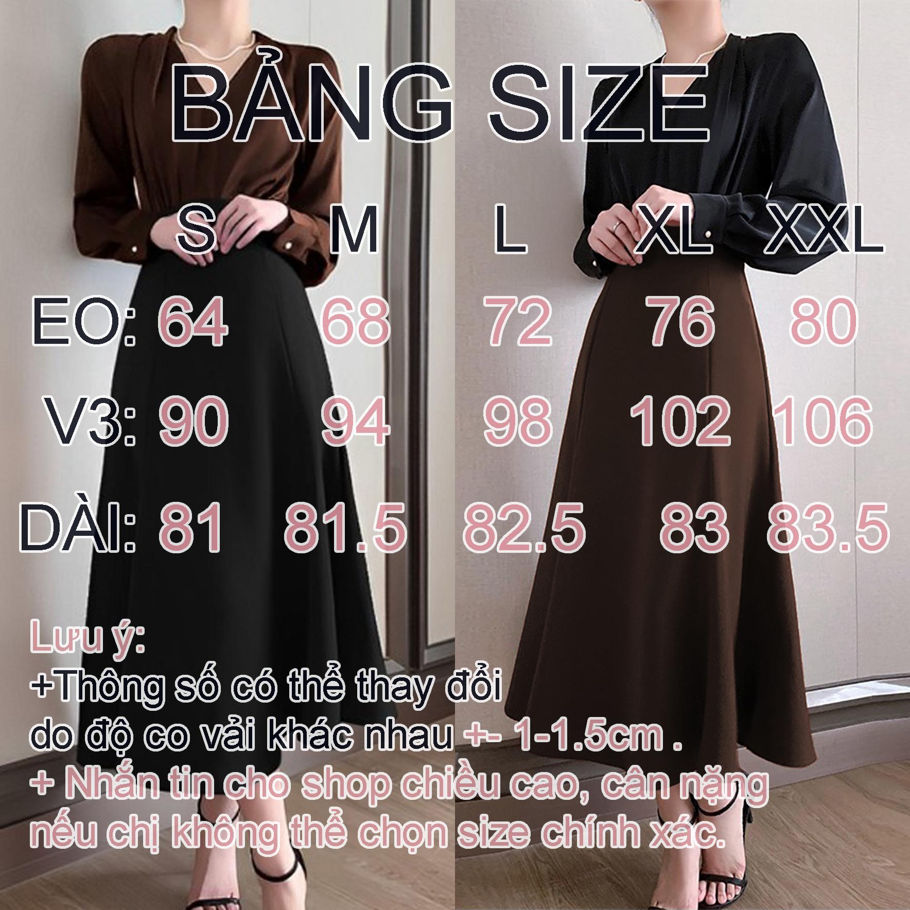 Chân váy xòe 6 mảnh dáng dài, cạp cao, có túi 2 bên Congai.vn CVX6M vải tyết mưa dày nhiều màu 2024