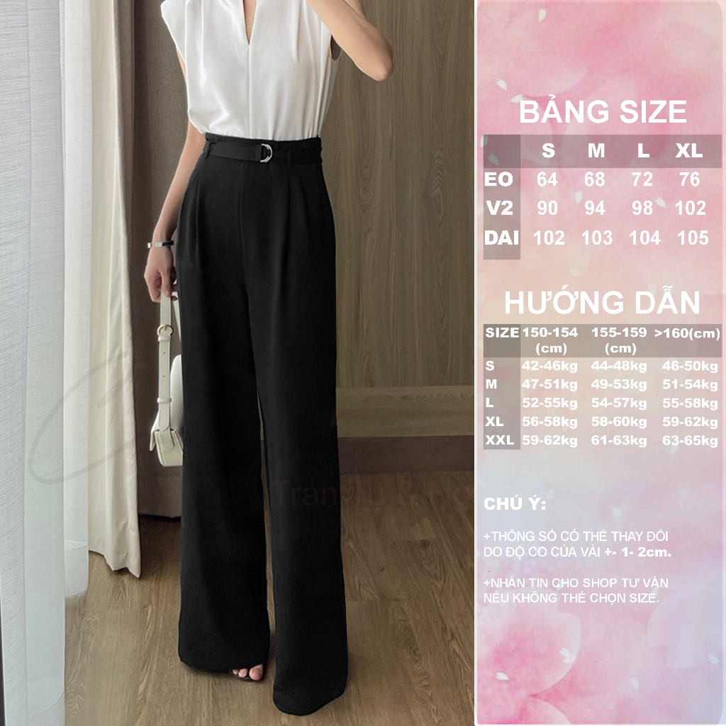 [Congai.vn ] Quần ống rộng cạp cao giấu bụng, hack dáng chân dài QOX-02 , tặng kèm đây đai, mẫu mới 2024.