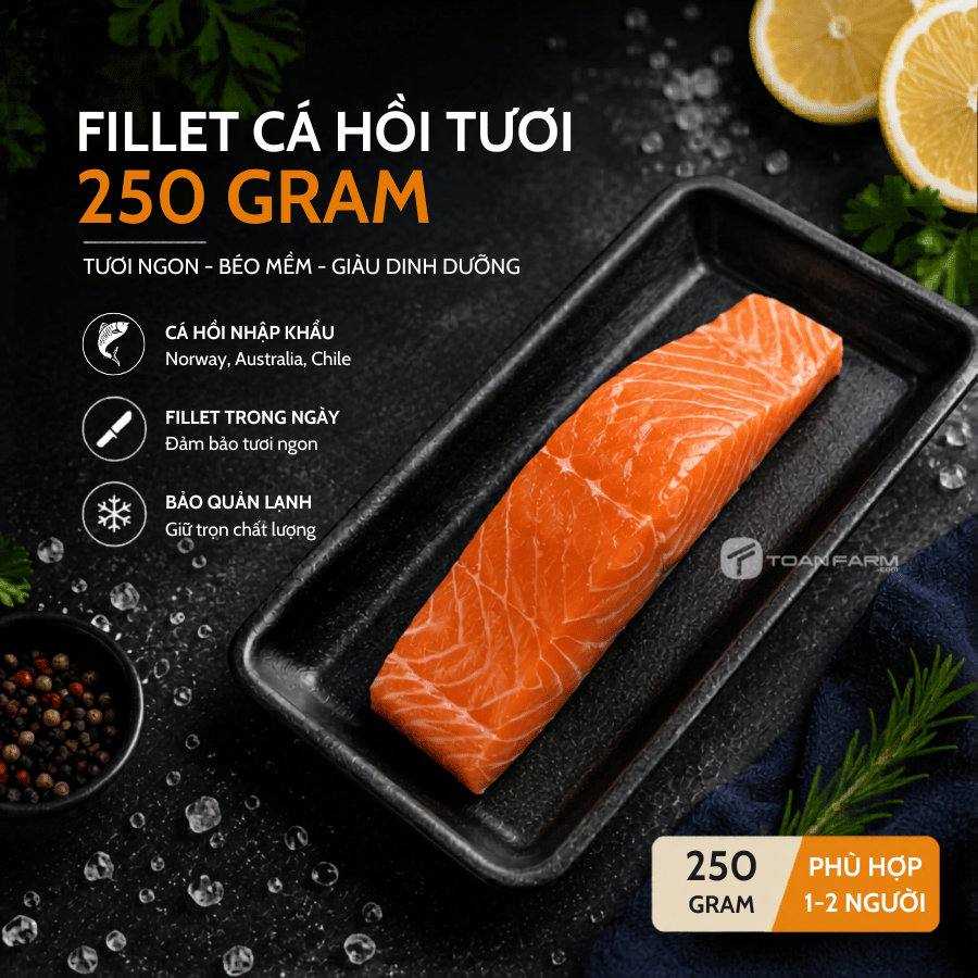 Cá hồi tươi fillet 250g