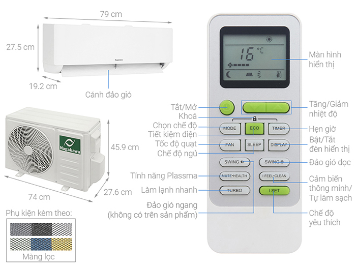 Máy lạnh Nagakawa inverter 2hp