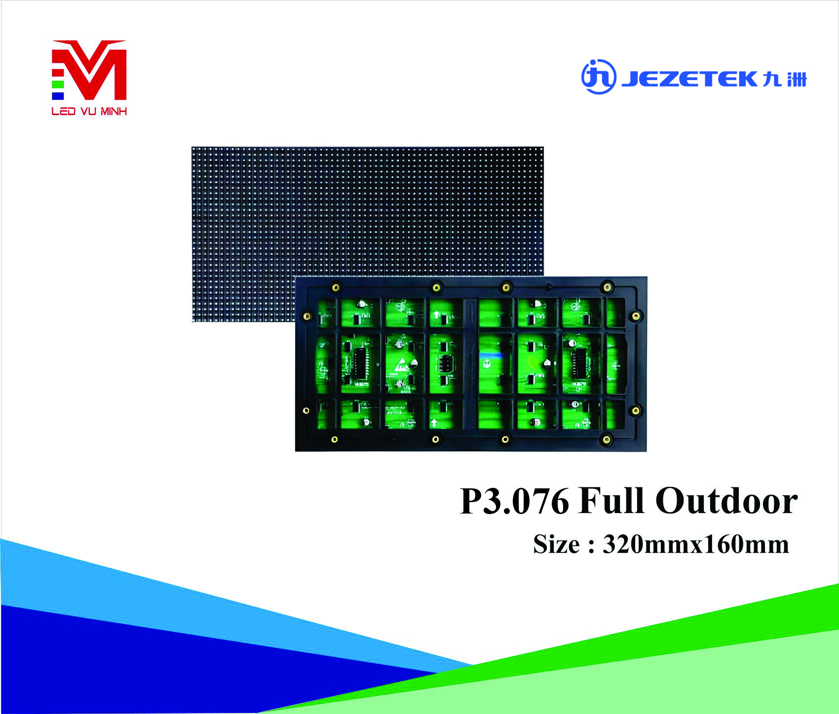 MODULE LED P3.076 FULLCOLOUR OUTDOOR - JEZETEK