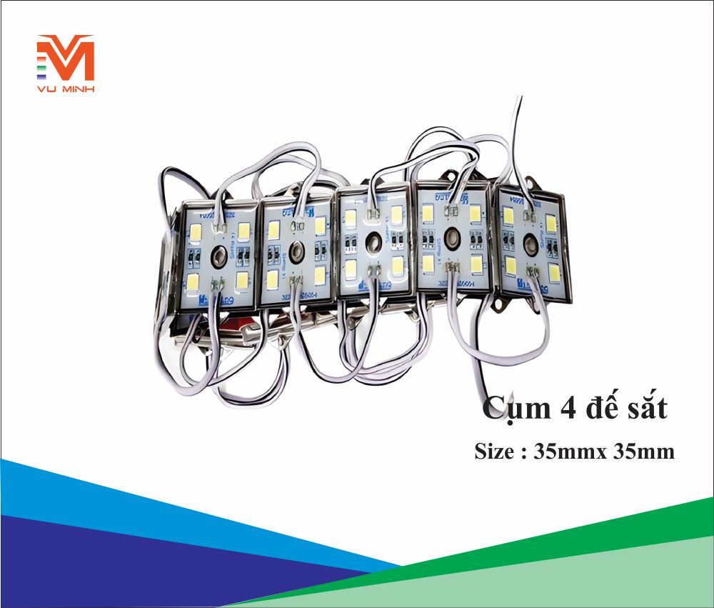 LED CỤM 4 ĐẾ SẮT