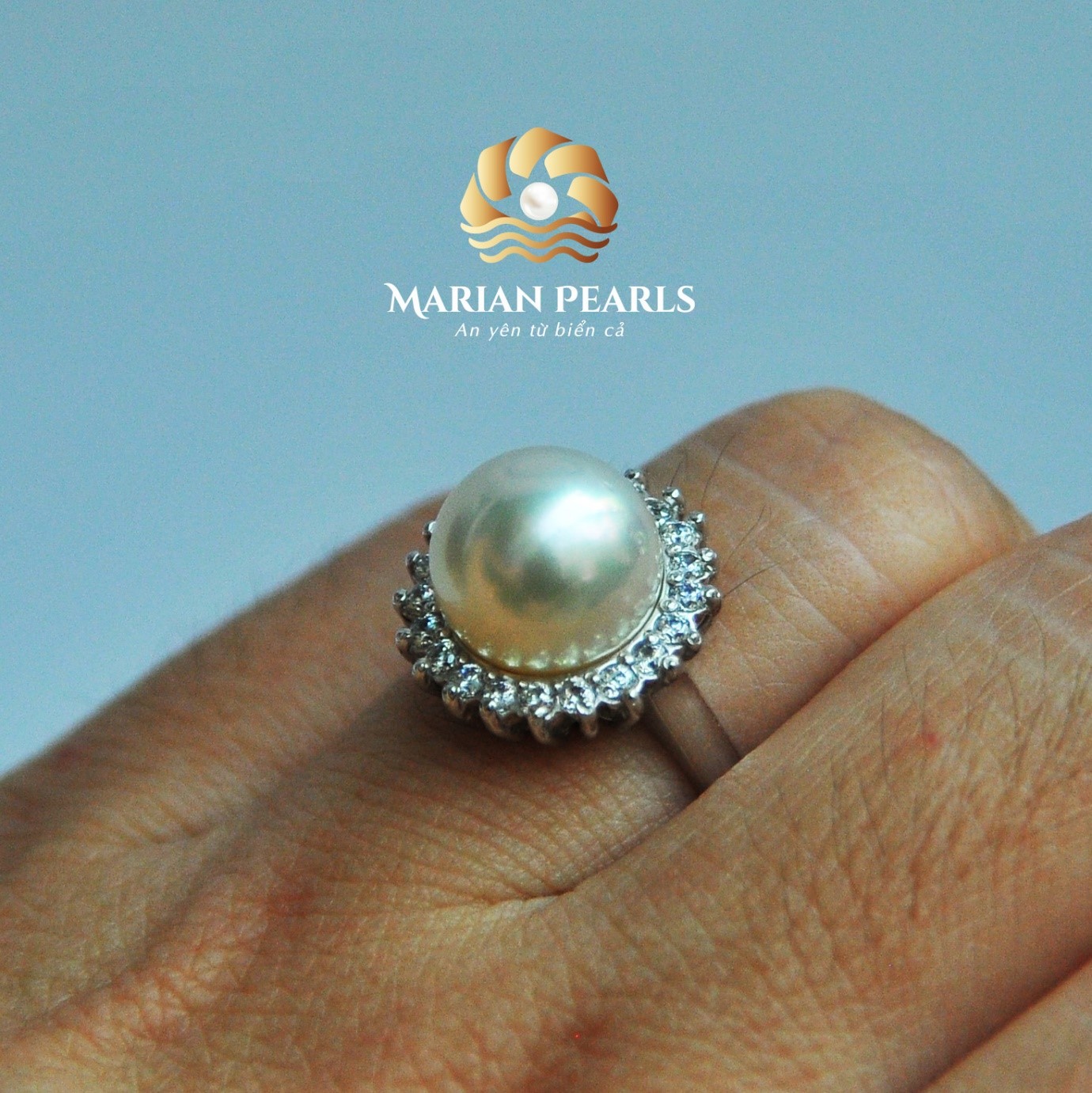 Nhẫn Ngọc trai Akoya thương hiệu Marian Pearls