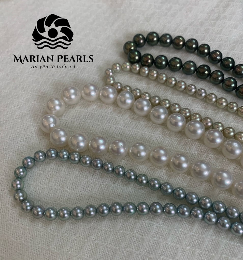 Những chuỗi vòng cổ ngọc trai tại Marian Pearls