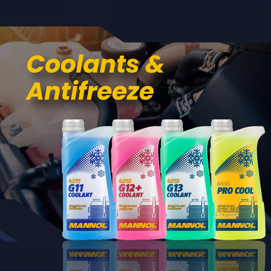 Phân Biệt Sự Khác Nhau Giữa 2 Loại Nước Làm Mát Mannol Coolant 4211, Mannol Coolant 4212 Và Mannol Coolant 4213
