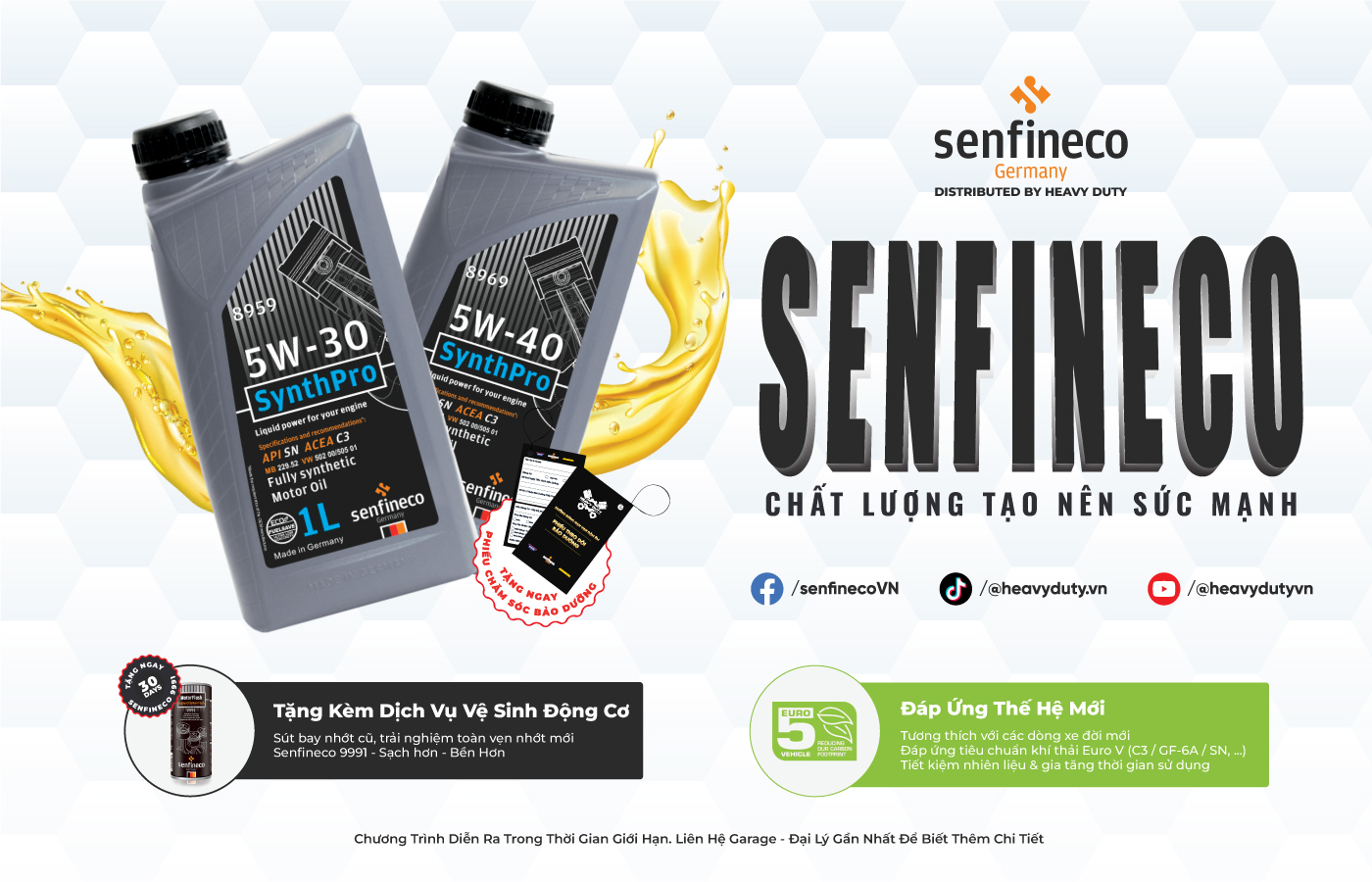 TRẢI NGHIỆM DẦU NHỚT CAO CẤP SENFINECO