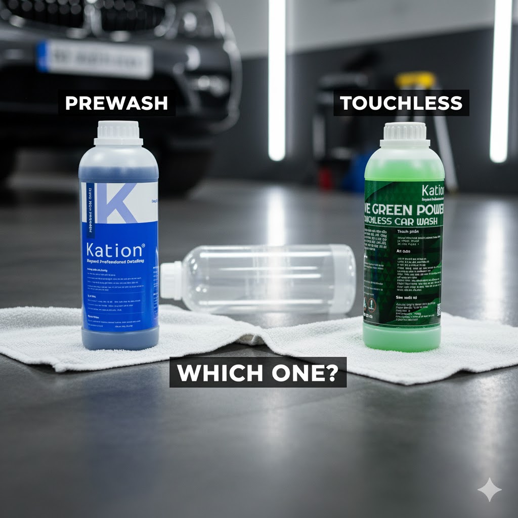 Prewash vs Touchless: Chọn Kation F05 hay F01 cho xà bông không chạm rửa xe ô tô