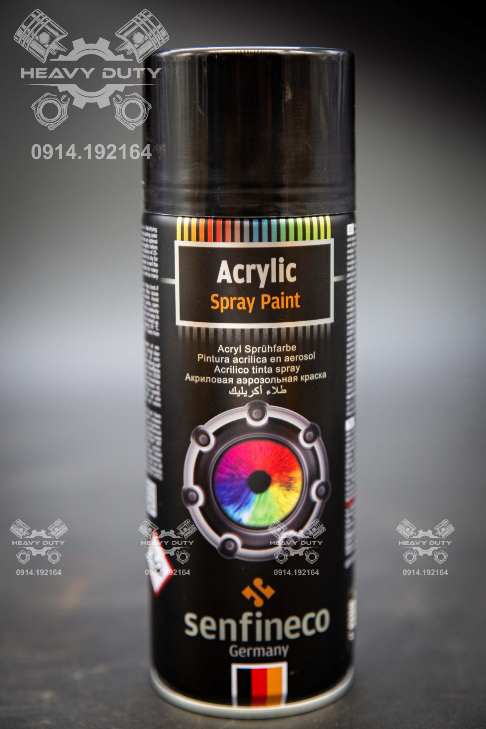 Senfineco 4200/4202 Sơn Chịu Nhiệt Màu Xám Và Đen Acrylic Paint 300