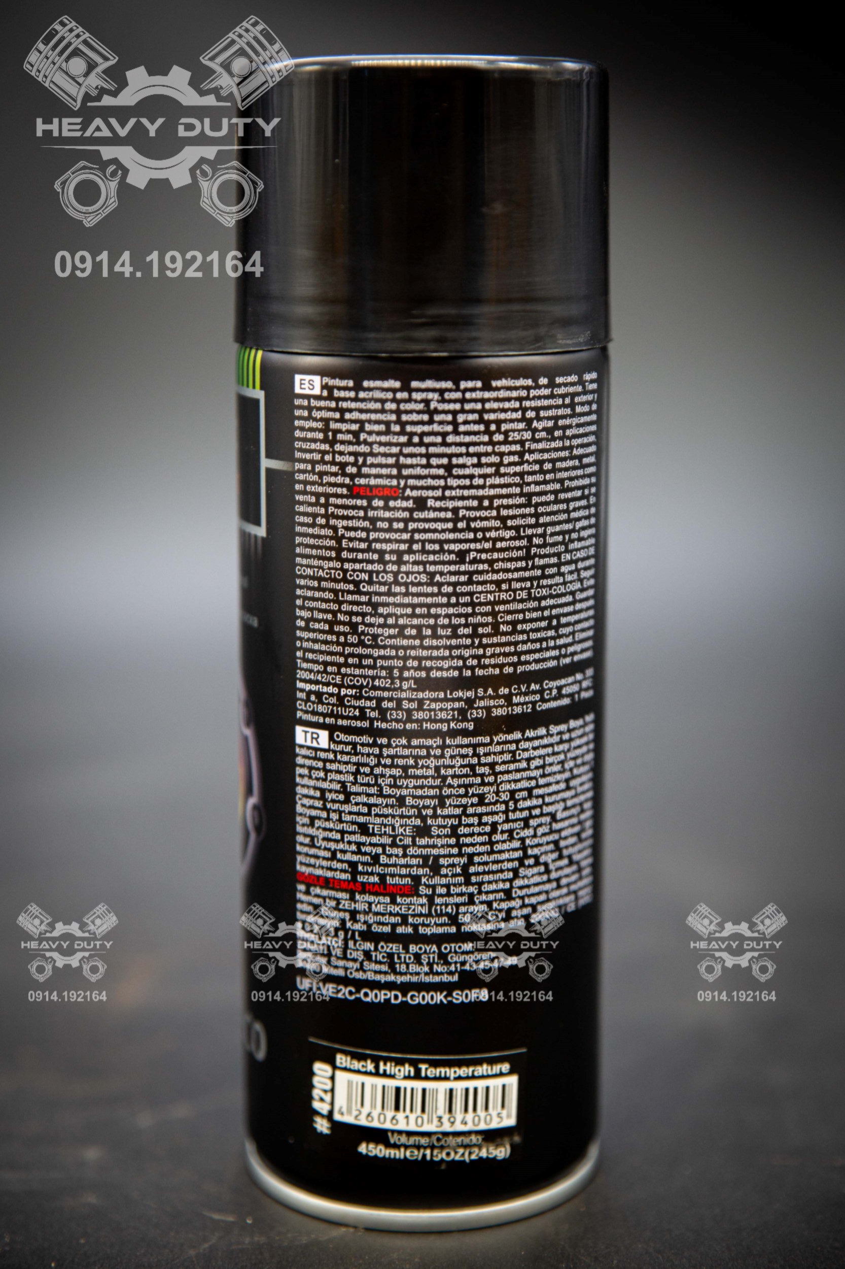 Senfineco 4200/4202 Sơn Chịu Nhiệt Màu Xám Và Đen Acrylic Paint 300