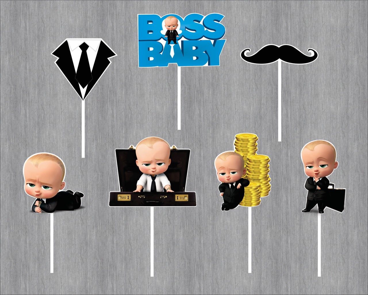 Boss Baby Photo Booth Party Props freeshipping - CherishX Partystore –  FrillX