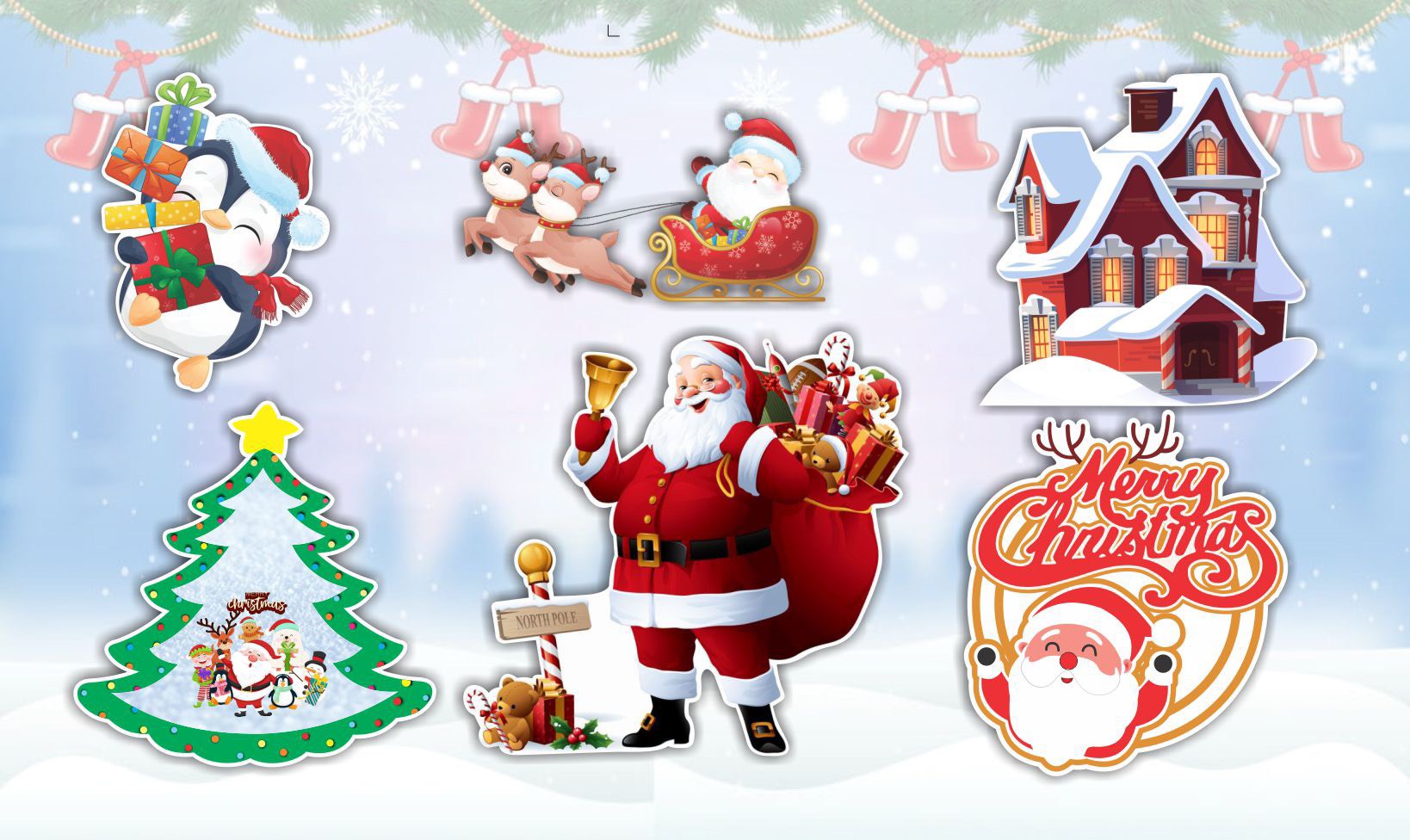 Set giấy NOEL CT-ÔNG GIÀ NOEL. phukienthuynga