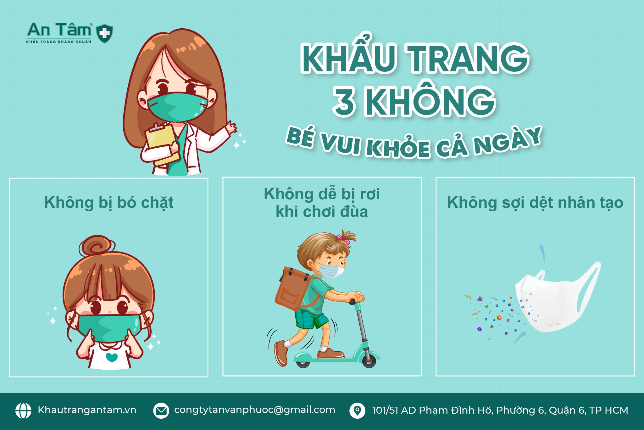 KHẨU TRANG 3 KHÔNG - BÉ VUI KHỎE CẢ NGÀY
