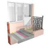 Lát gạch trên sân thượng hoặc trên tường ngoài