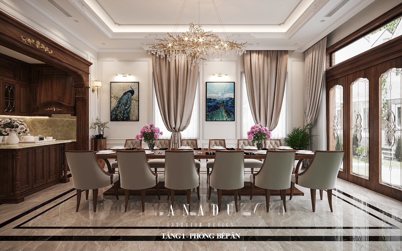 THIẾT KẾ NỘI THẤT BIỆT THỰ MỸ ĐÌNH 1