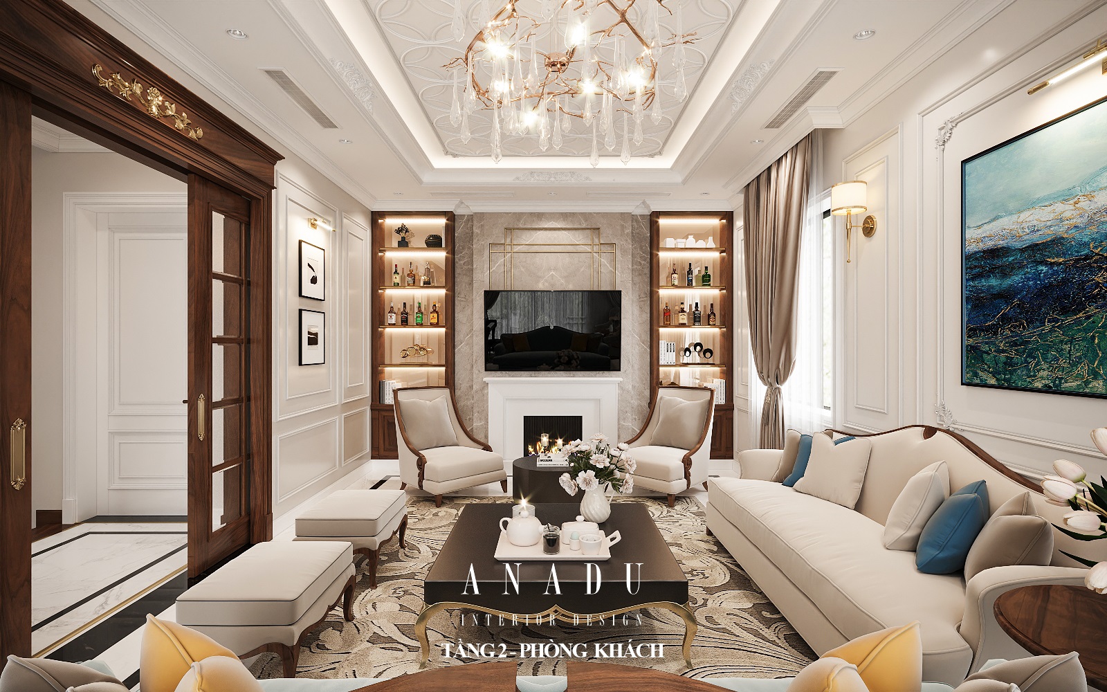 THIẾT KẾ NỘI THẤT BIỆT THỰ MỸ ĐÌNH 1