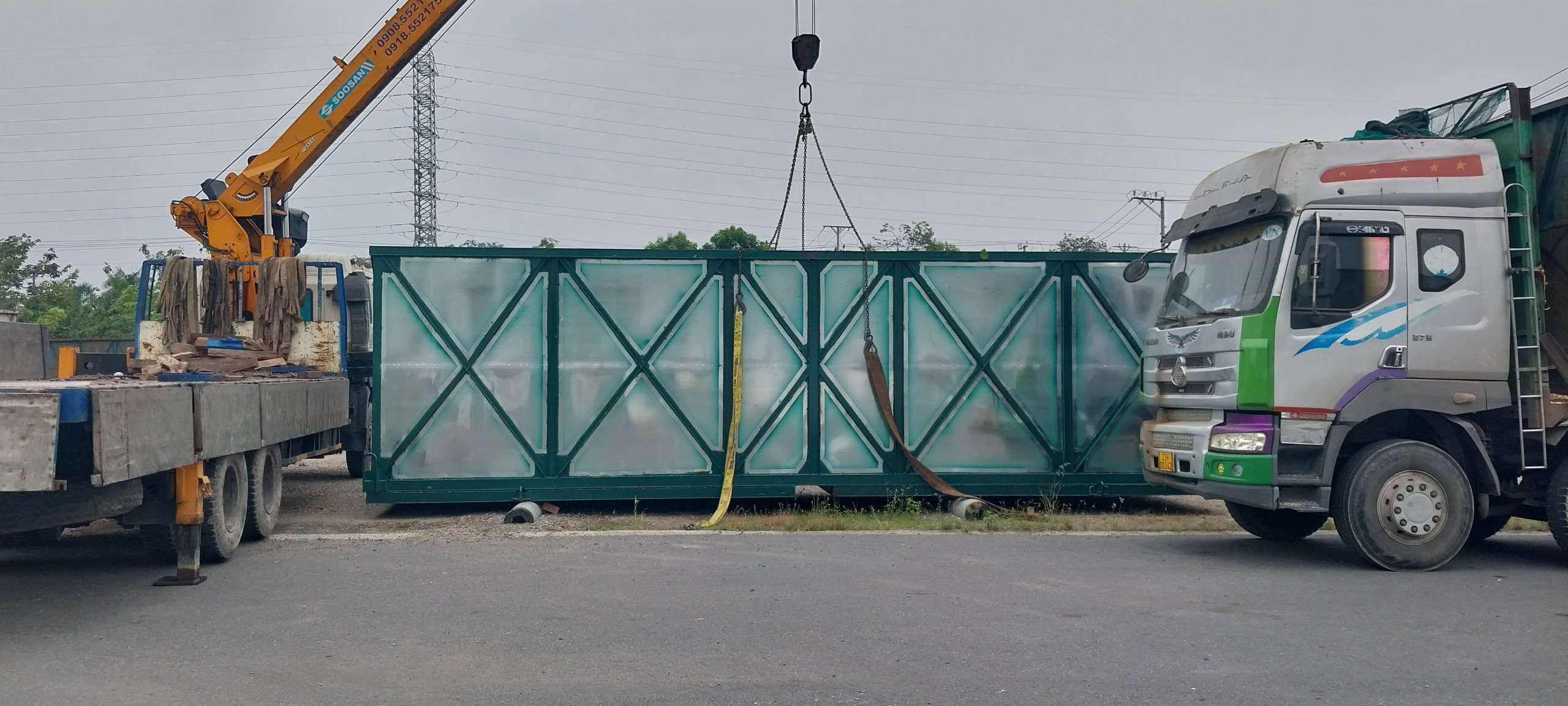 CÔNG XẢ ĐÁY 9560 x 2380 x 2445mm