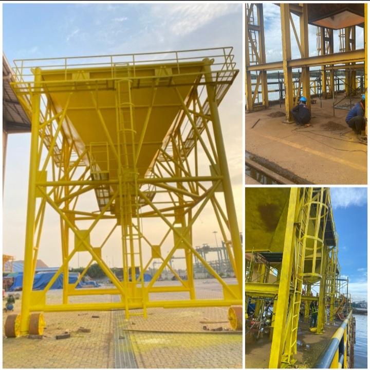 Sửa chữa hệ thống phễu xả,  hopper