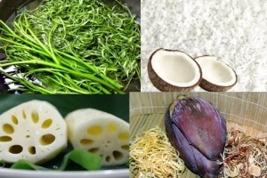 Kinh hoàng với chuối bào, ngó sen và rau muống ngâm hoá chất tẩy trắng