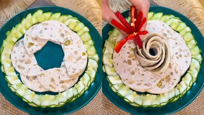 Học ngay 2 cách xếp chả lụa đẹp mắt, dễ làm khiến ai cũng phải trầm trồ