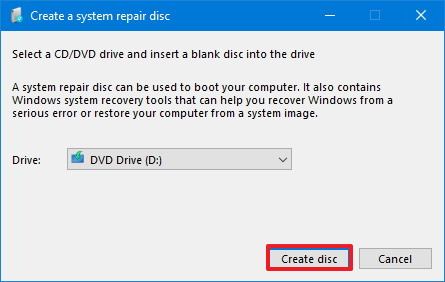 Cách tạo đĩa sửa chữa hệ thống trên Windows 10 Cách tạo đĩa sửa chữa hệ thống trên Windows 10