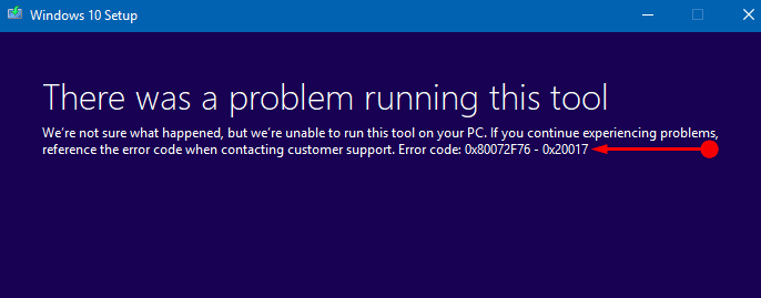 Khắc phục: Lỗi 0x80072f76 0x20017 trong Windows 10 Khắc phục: Lỗi 0x80072f76 0x20017 trong Windows 10
