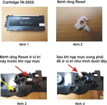 Hướng dẫn đổ mực, reset mực máy in Brother HL – 2040