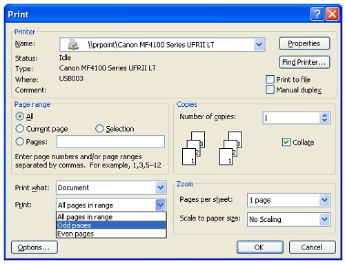 Hướng dẫn in 2 mặt giấy thủ công trong word, pdf, excel