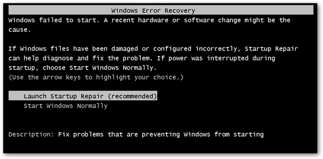 Khắc phục lỗi khởi động Windows bằng Startup Repair Khắc phục lỗi khởi động Windows bằng Startup Repair