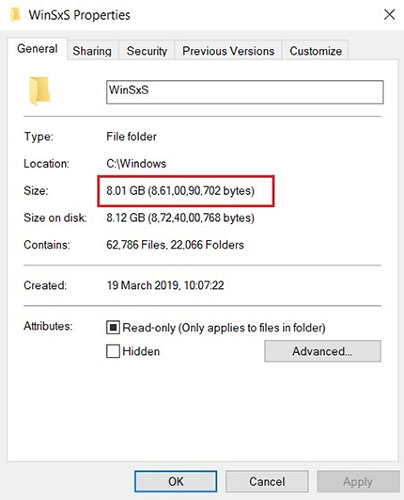 Xóa sạch thư mục WinSxS để giải phóng không gian Windows Xóa sạch thư mục WinSxS để giải phóng không gian Windows