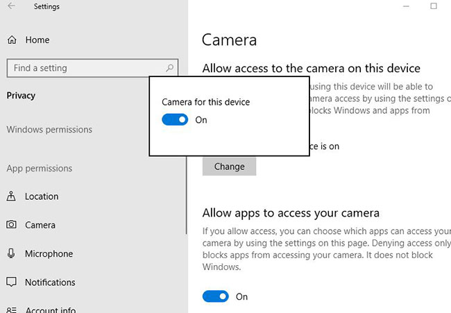 Hướng dẫn lỗi Webcam trên Windows 10 bị treo Hướng dẫn lỗi Webcam trên Windows 10 bị treo