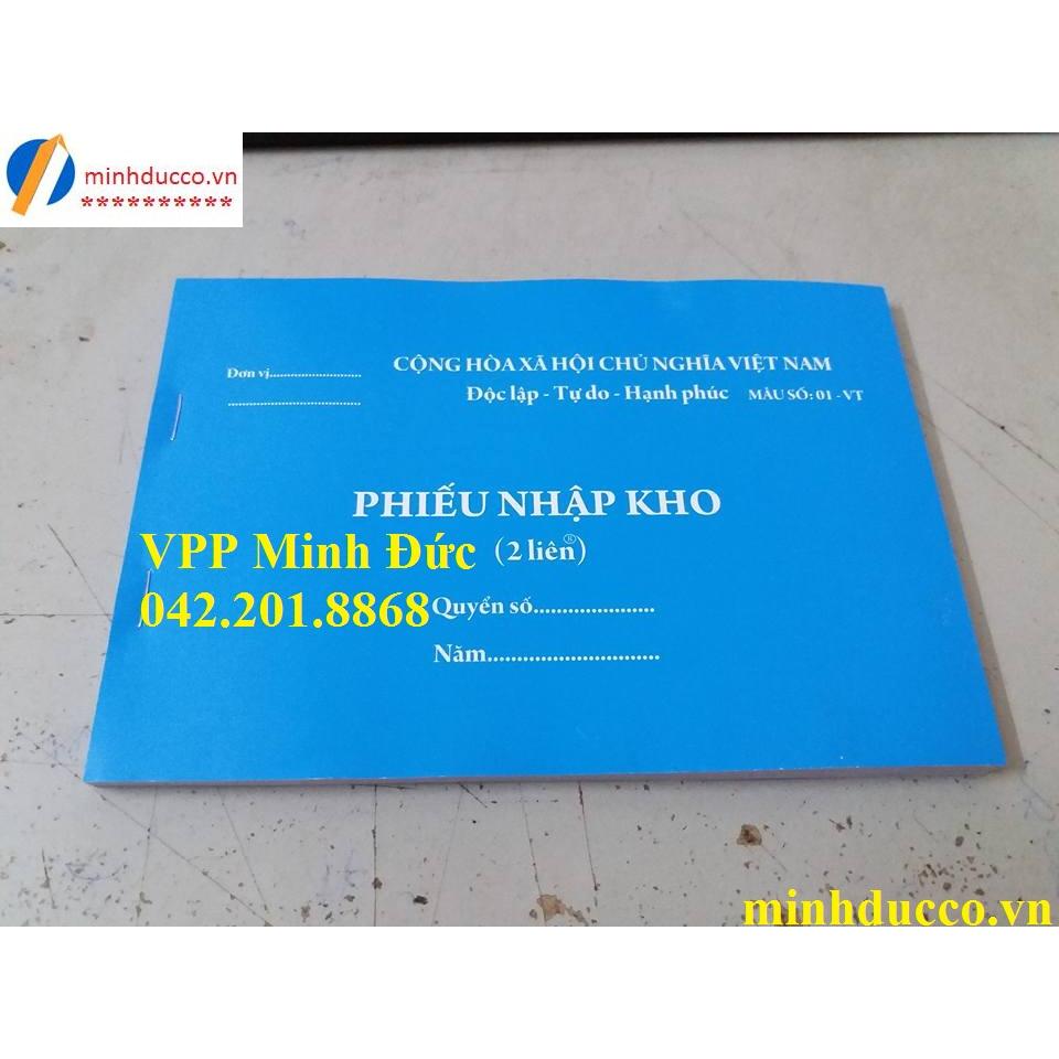 Phiếu nhập kho 2 liên 100 tờ