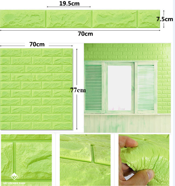 xốp dán tường giả gạch 3d