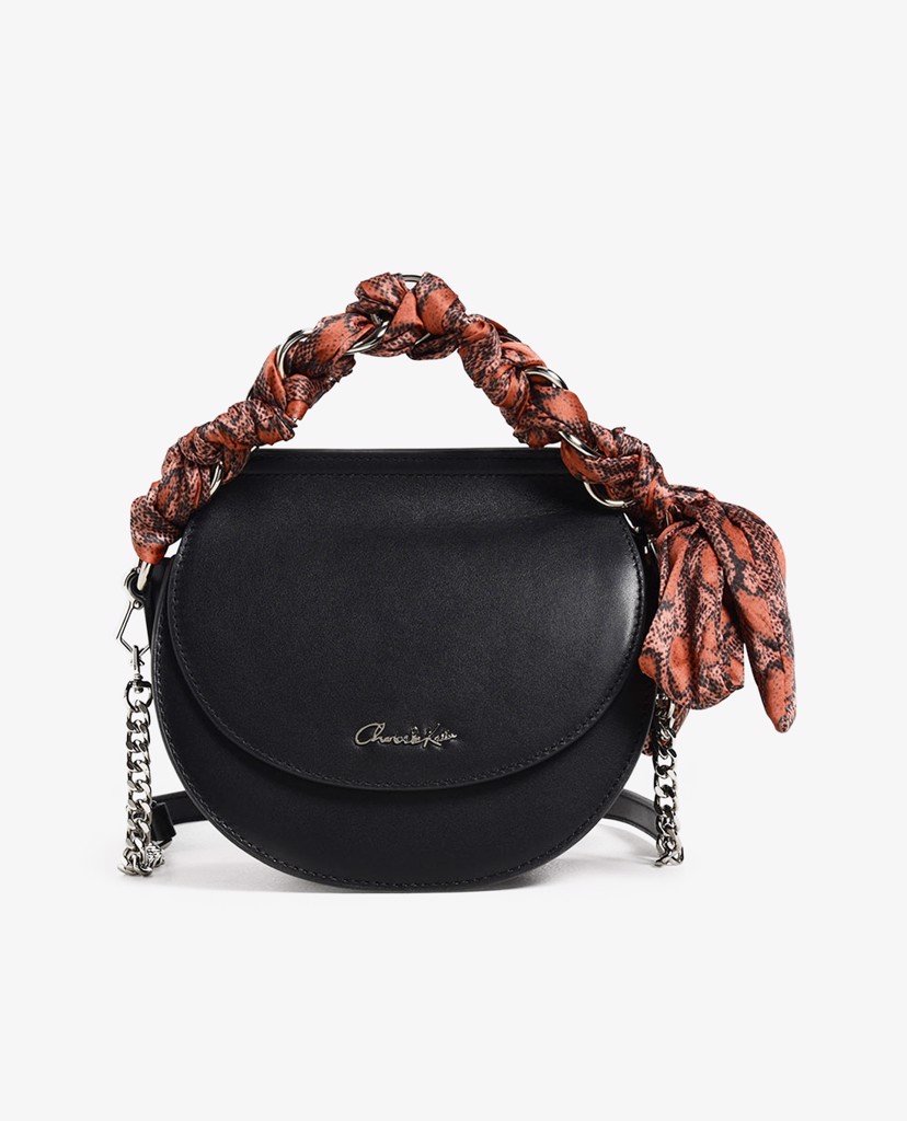 Túi đeo chéo Leather Satin Scarf