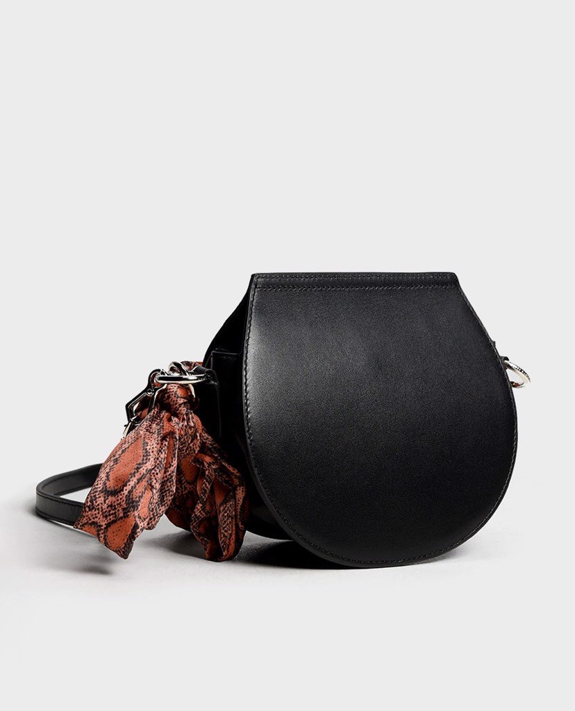 Túi đeo chéo Leather Satin Scarf
