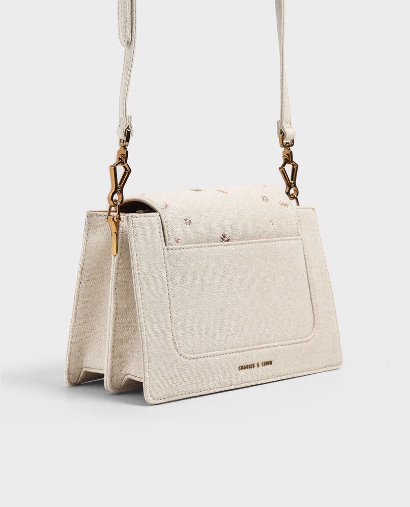 Túi đeo chéo Raffia Floral