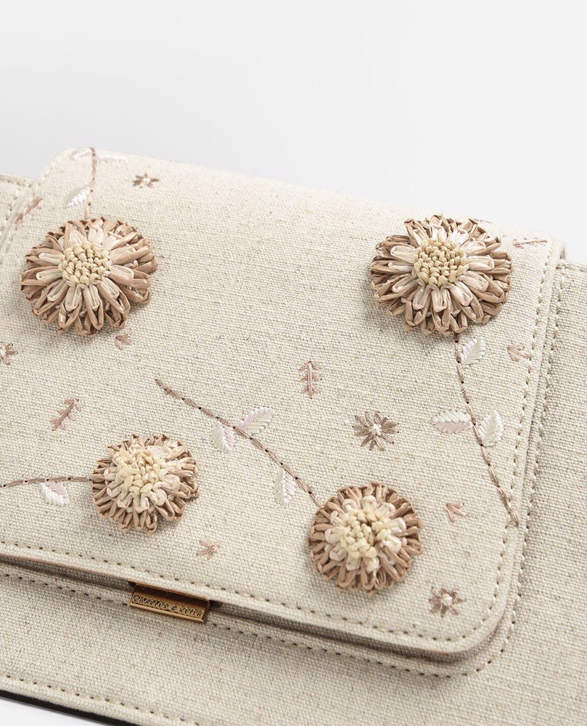 Túi đeo chéo Raffia Floral