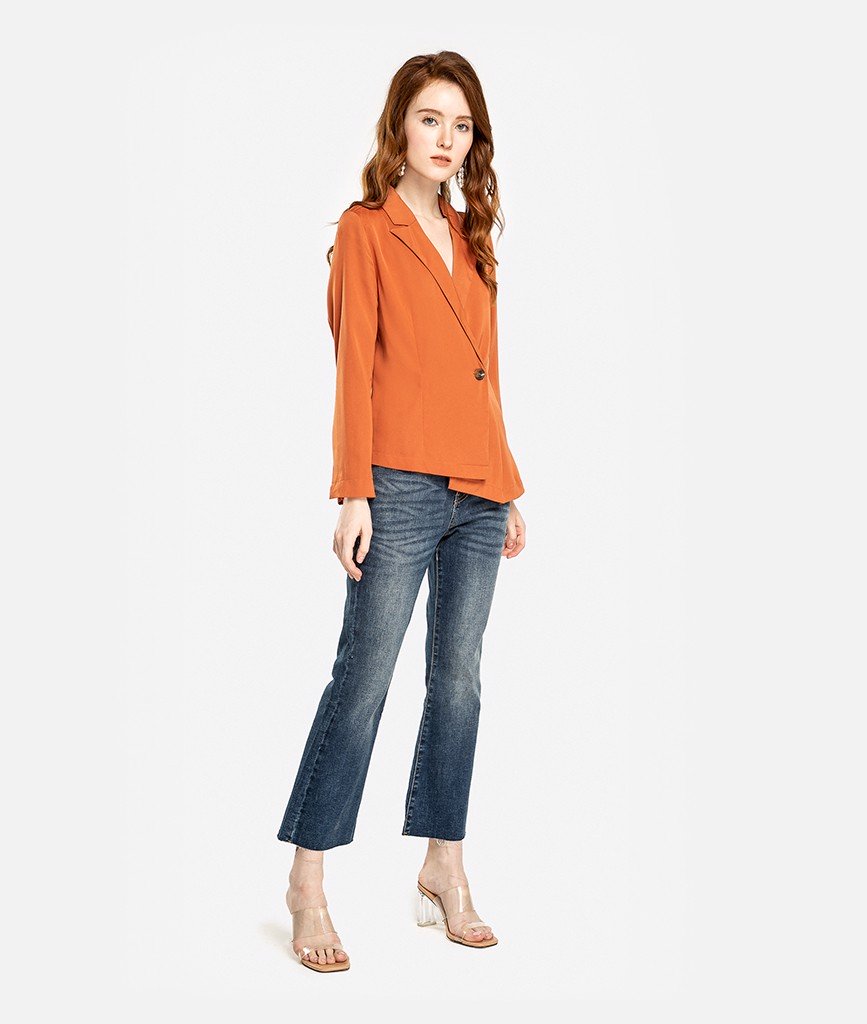 Áo croptop nữ phom ôm Double Seam