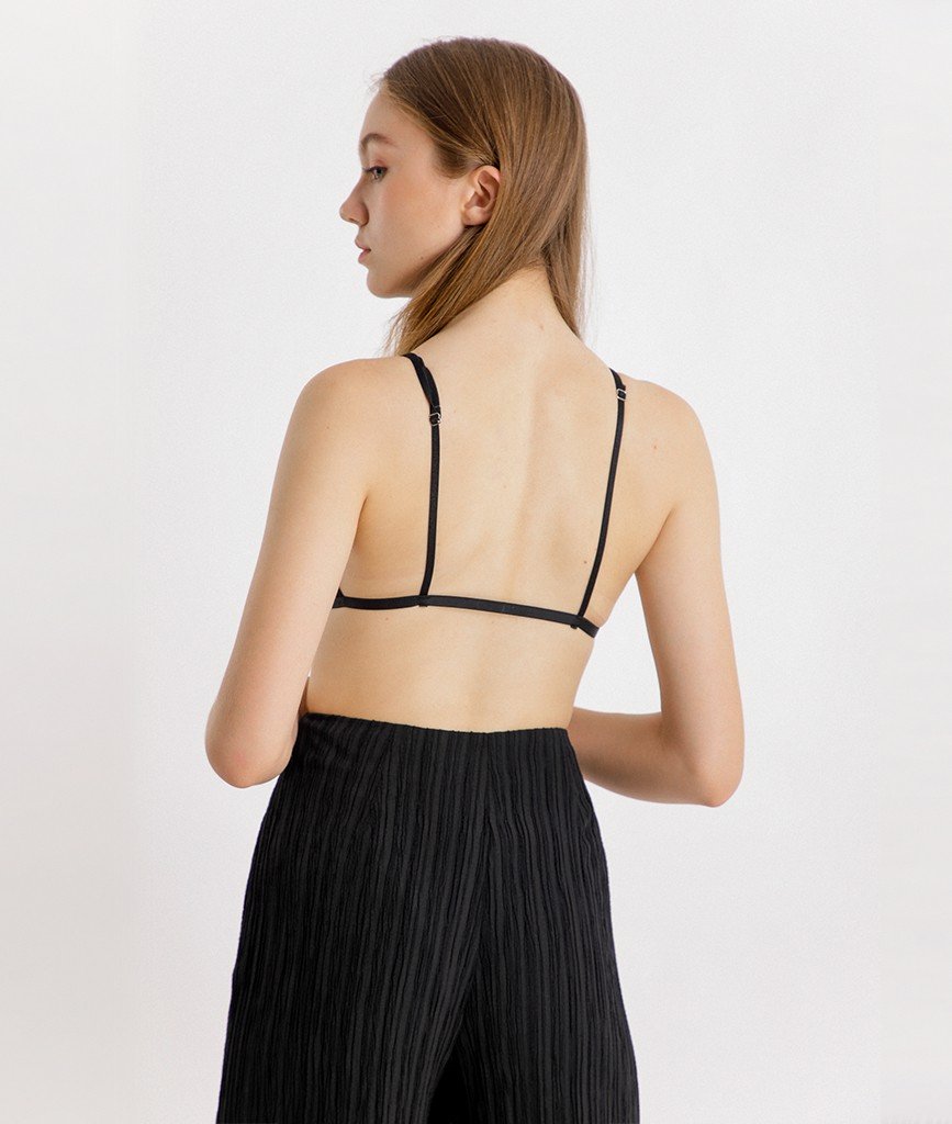Áo bra thun ren cài sau